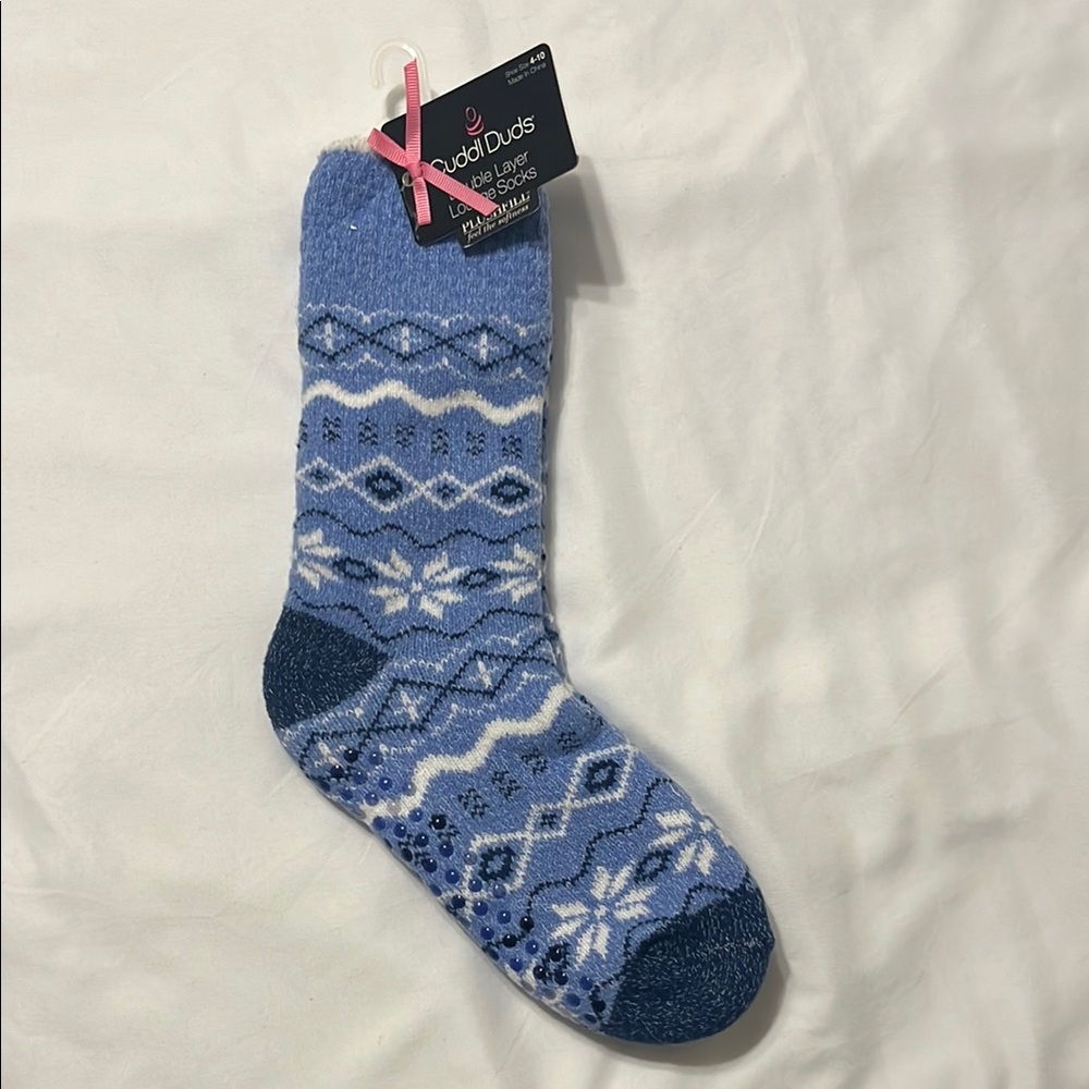 Blue Patterned Socks